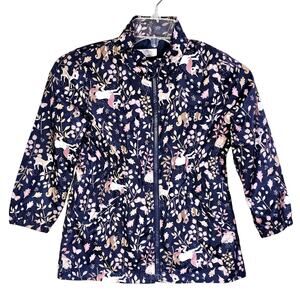 H&M Windbreaker Girls 6 Unicorn Forest Kawaii Fairycore Festival Gathered Waist